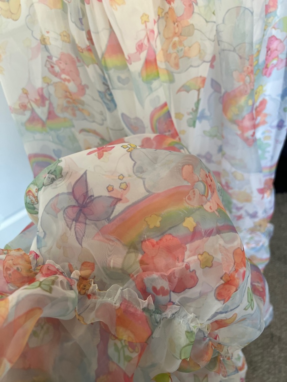 SO RARE!!! CareBears x Dolls Kill Floor Length Ballgown Selkie Style Dress - Picture 5 of 9